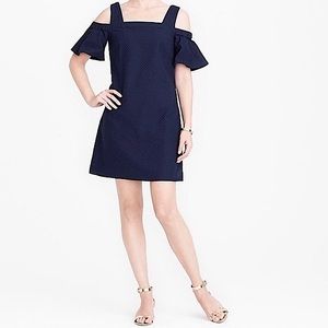 J Crew Cold Shoulder Dress Navy Size Medium